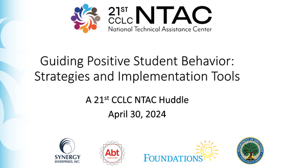 21st CCLC National Technical Assistance Center (NTAC) - Archived Resources