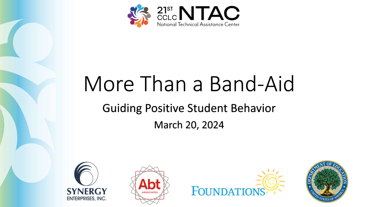 21st CCLC National Technical Assistance Center (NTAC) - Archived Resources