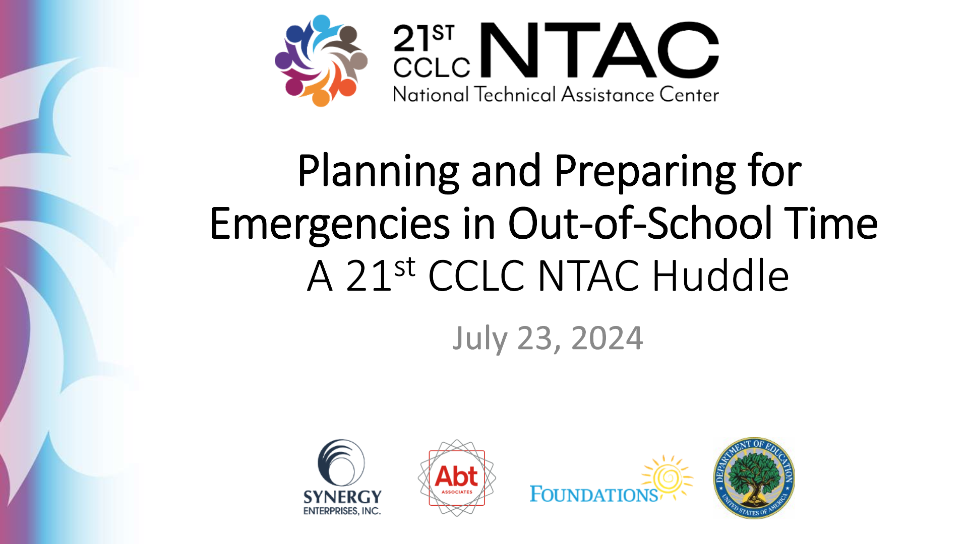21st CCLC National Technical Assistance Center (NTAC) - Archived Resources