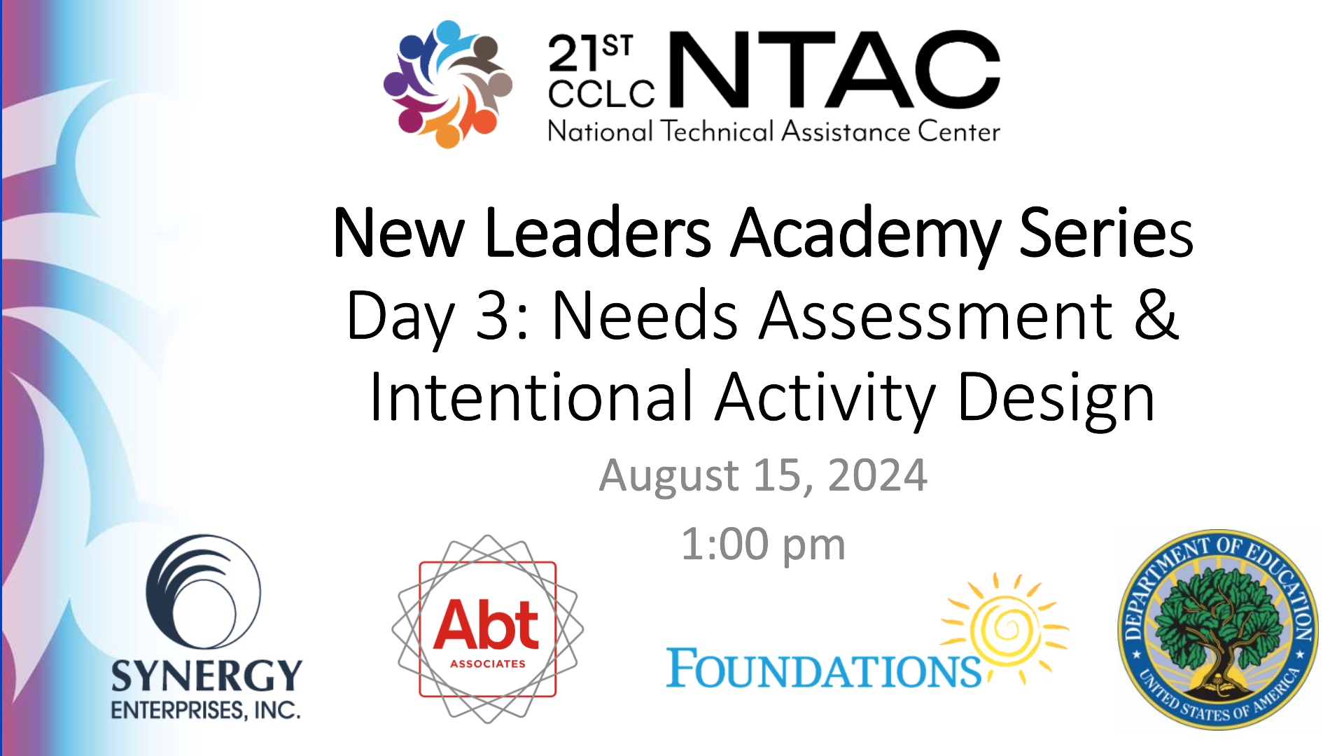21st CCLC National Technical Assistance Center (NTAC) - Archived Resources